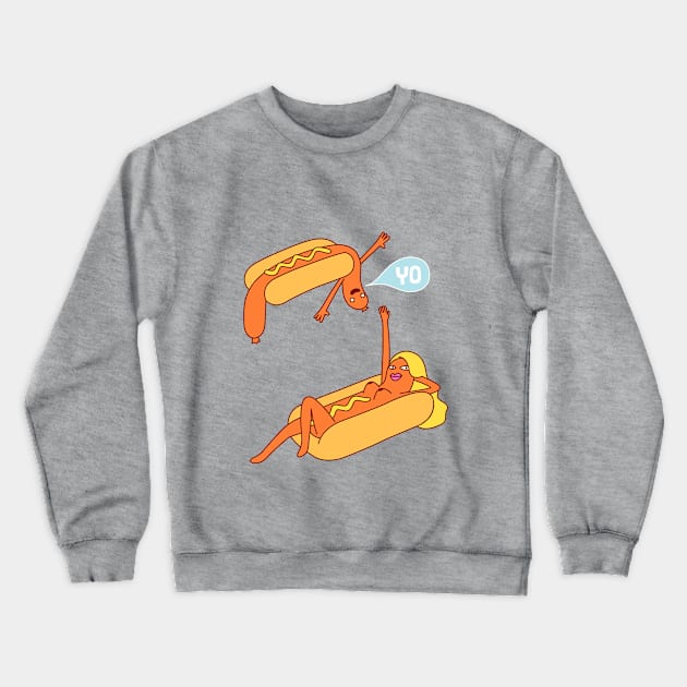 Hot Dogs Crewneck Sweatshirt by simonox